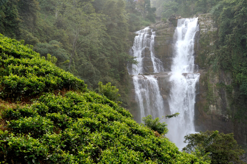 Beautiful waterfall in Sri Lanka
